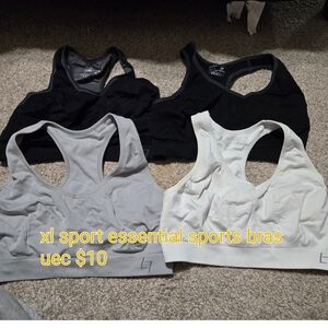 Essentials Black and White Sports Bras